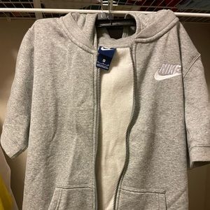 Nike short sleeve zip up hoodie